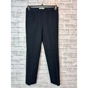 Luca Luca Italy Textured Navy Blue Pants Silk Lined High Rise IT 42/ US 6 Wmns